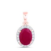 1/6CTW-DIA P1 8 X 6 MM-OV-RU SYNTHETIC PENDANT